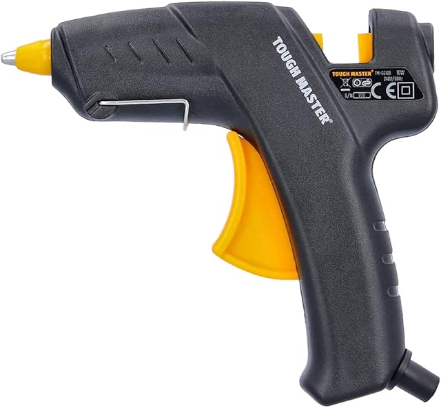 TOUGH MASTER 10W Mini Hot Glue Gun With 5pcs 7mm x 100mm Adhesive Melt Glue Sticks For DIY Repairs, School Projects, Hobby Art Crafts Glue Gun Set, 1.2m Cable