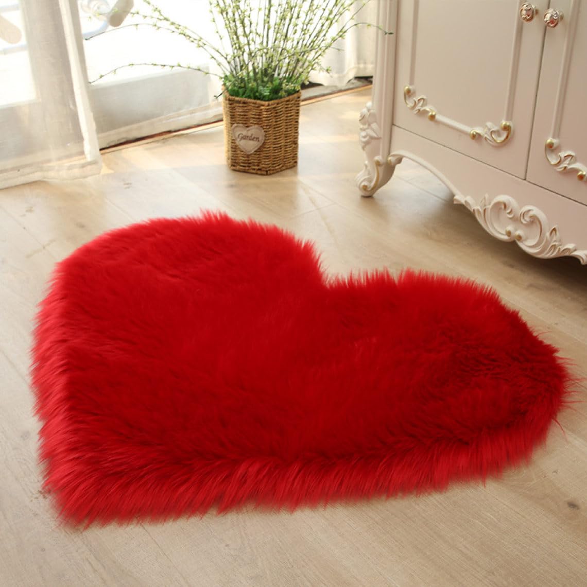 【ラブレッド♡】 ムートン　絨毯 Amazon｜mongdodo ムートンラグ フェイクシープスキンラグ