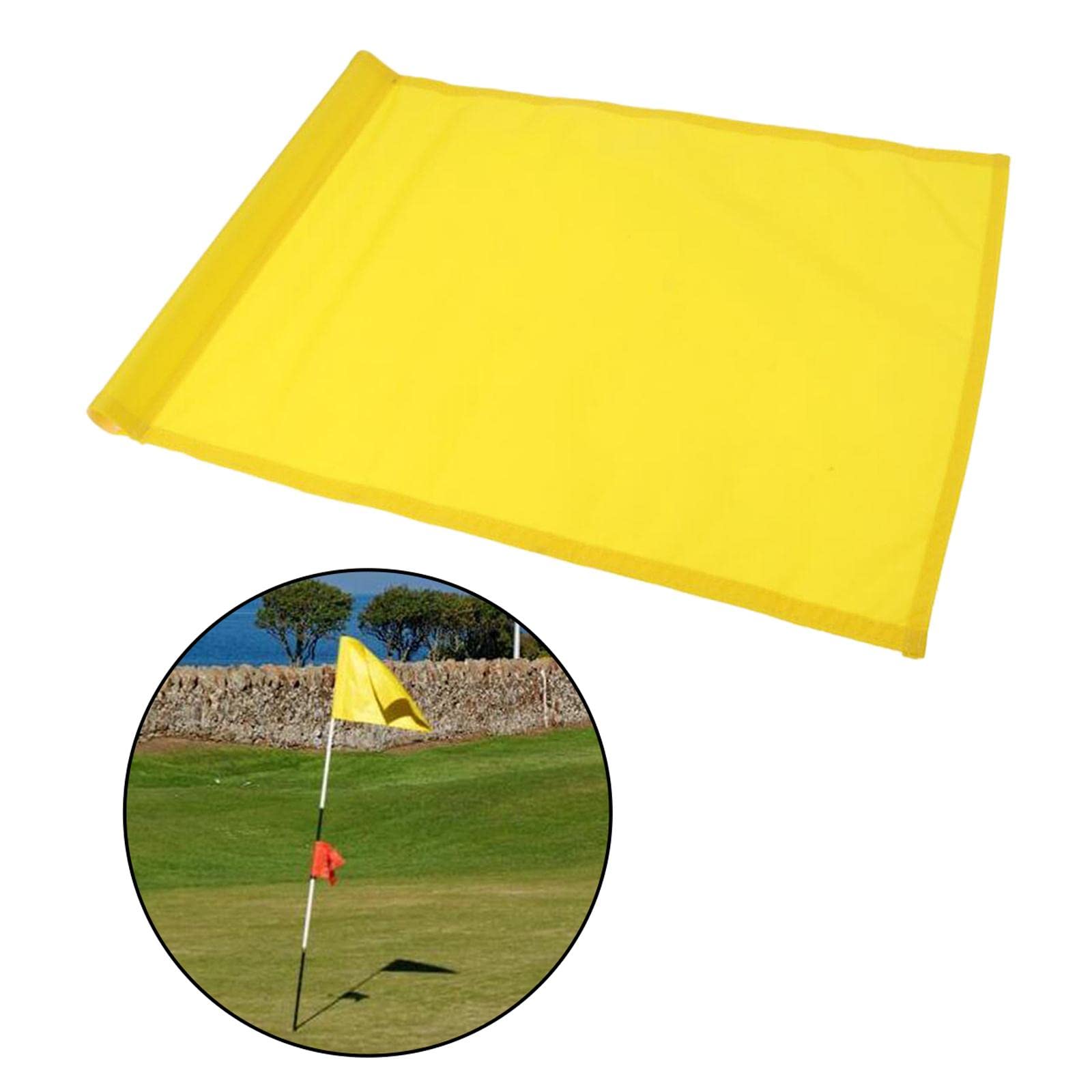 Drapeau de golf couleur unie 24,5 cm x 15 cm pour cour blanche