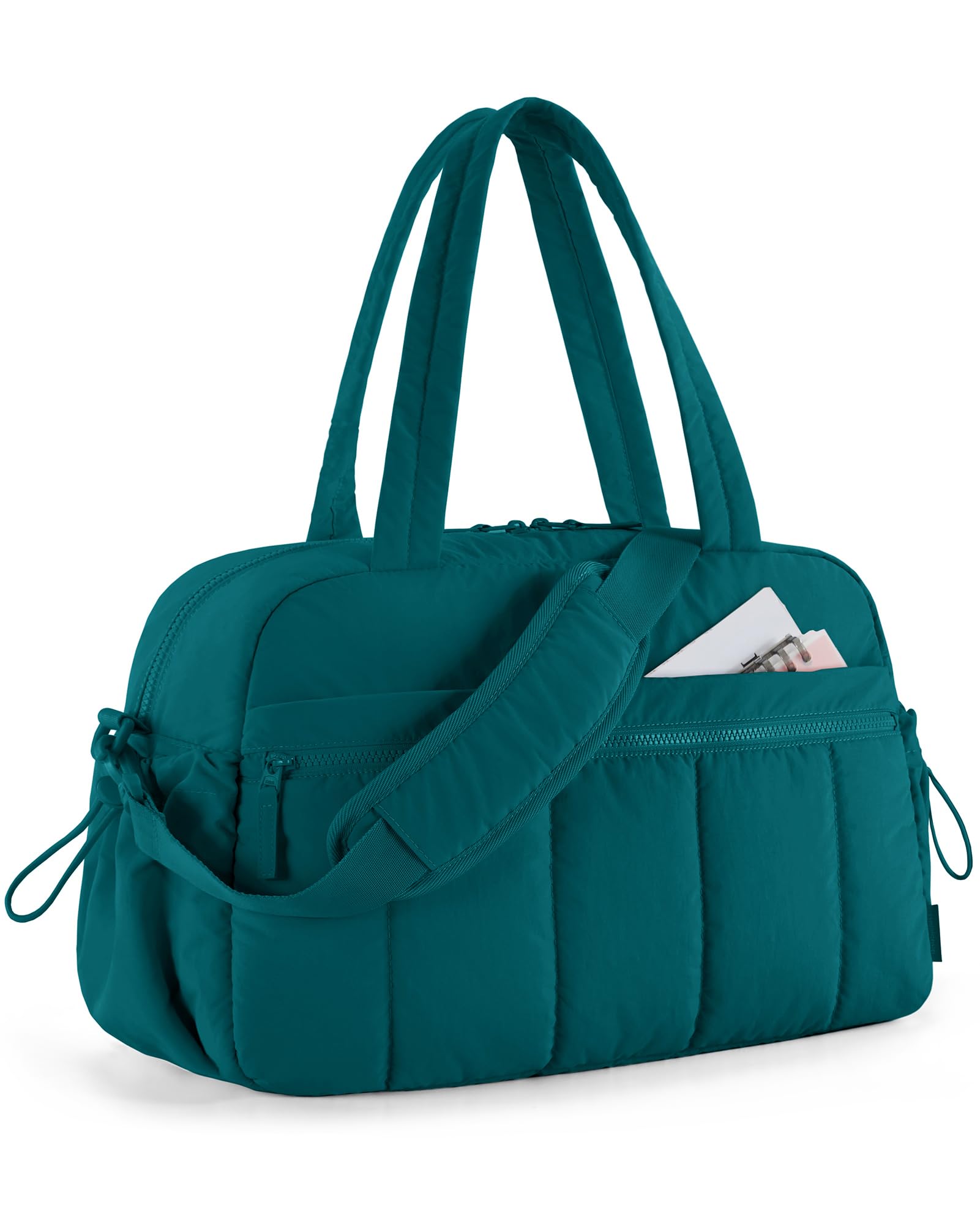 BAGSMART Duffle Bag for Travel, Gym Bag for Women, Weekender Carry on | PVC Wet Pocket, Airline Approved Personal Carry-on Size, Fits Under-seat, One Bag for Gym, Travel, Hospital, Overnight Teal Medium