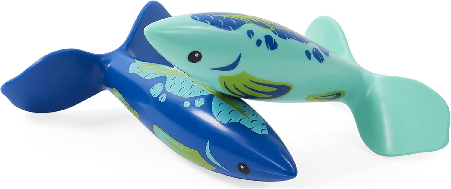 SwimWays Swirl Divers Kids Fish-Shaped Pool Dive Toys (2 Pack) : Toys & Games