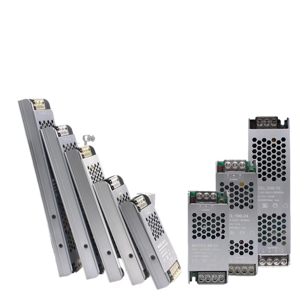 Unidad de Fuente de alimentación conmutada for Tira de Led AC110V 220V a DC 12V 24V voltios Controlador de Led 60w 100w 200w 300w 400w Controlador de Tira de LED(60w,24V)