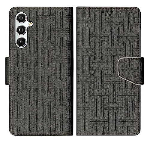 SBMS Flip Cover Back Case Cover for Samsung Galaxy A14 5G with Magnatic Closure | Inbuilt Stand | Card & Money Pocket (Mat Black)