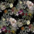 FunStick Vintage Black Floral Wallpaper Moody Green Leaf Florals Peel and Stick Wallpaper for Bedroom Bathroom Removable Pink Black Floral Contact Paper for Walls Cabinets Drawers Waterproof 17.5x118