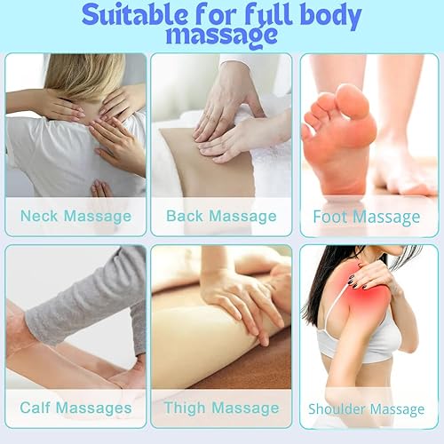 Vista 2 de Masajeador de cuello y bola de masaje, masajeador de cuello para aliviar el dolor de tejido profundo, masajeador de mano para cuello y espalda