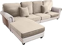 Vista 78 de Funda para Sofá de Terciopelo Elástico Funda de Cojín de Sofá 1 Pieza - Funda Elástica Lavable para Asiento o Respaldo, Fundas de Asiento para Sofás
