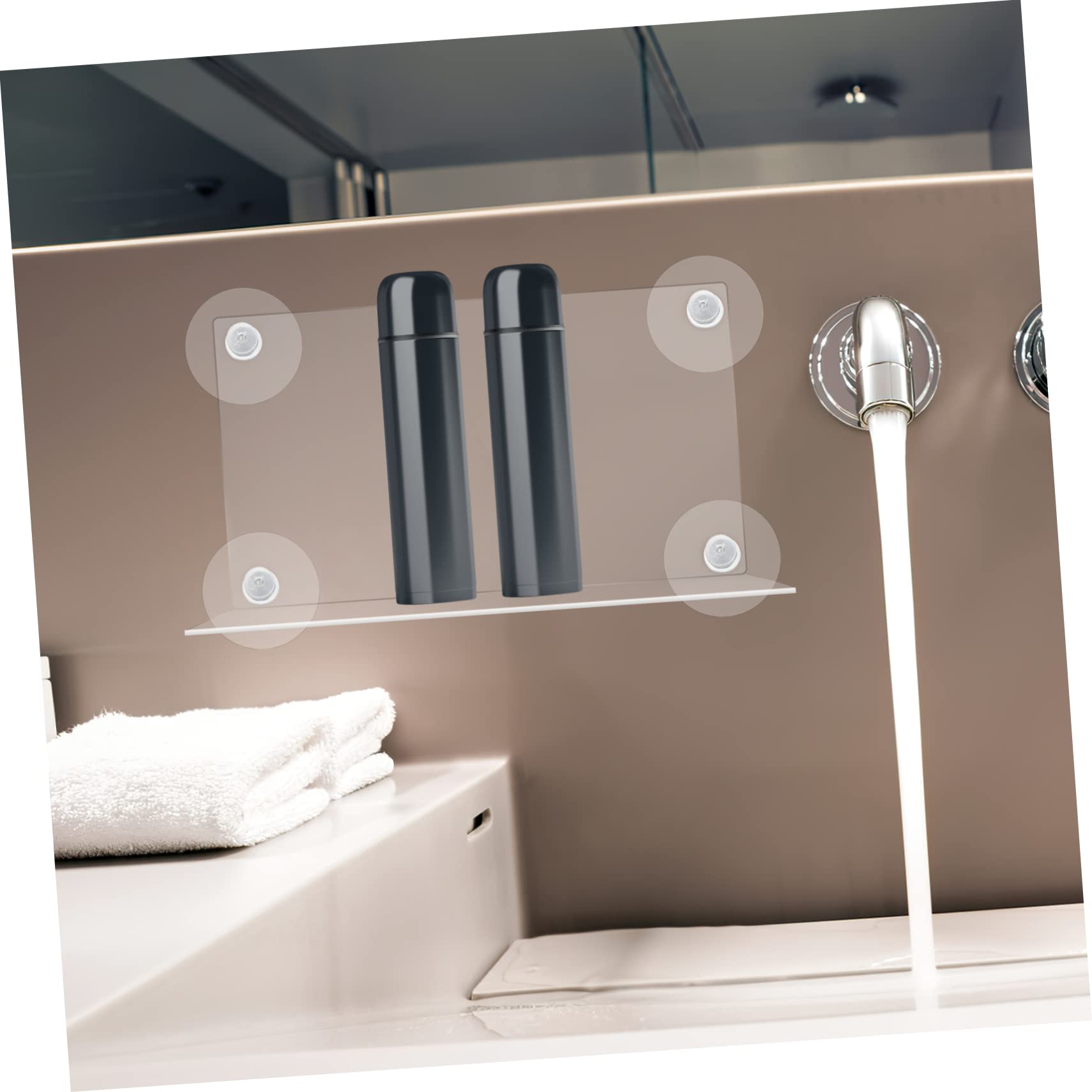 Kit De 10 Supports Pour Bougies LED - Ventouses Transparentes Et Tiges PVC - Fixation Murale Et Fenêtre