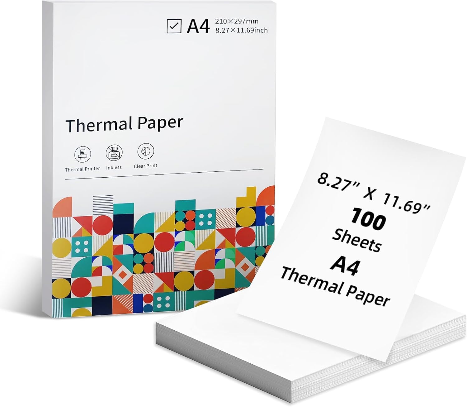 Etiquetas para impresora térmica portátiles y papel plegable térmico A4 P83 8