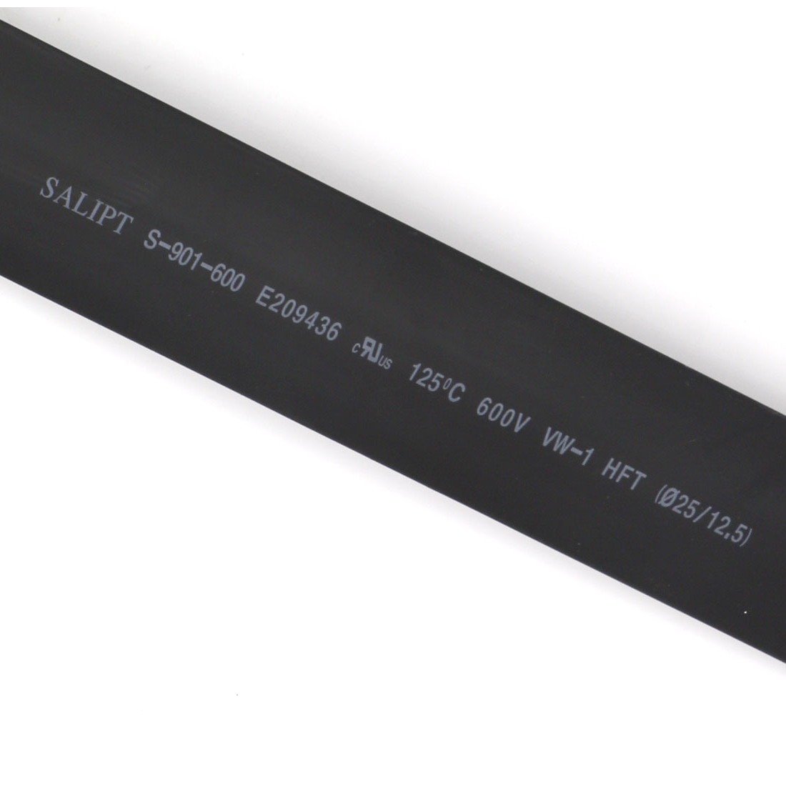 BaomainHeat Shrink Tube Shrinkage Ratio 2:1 25mm Dia 125℃ 600V UL&CUL 3 Meter Black