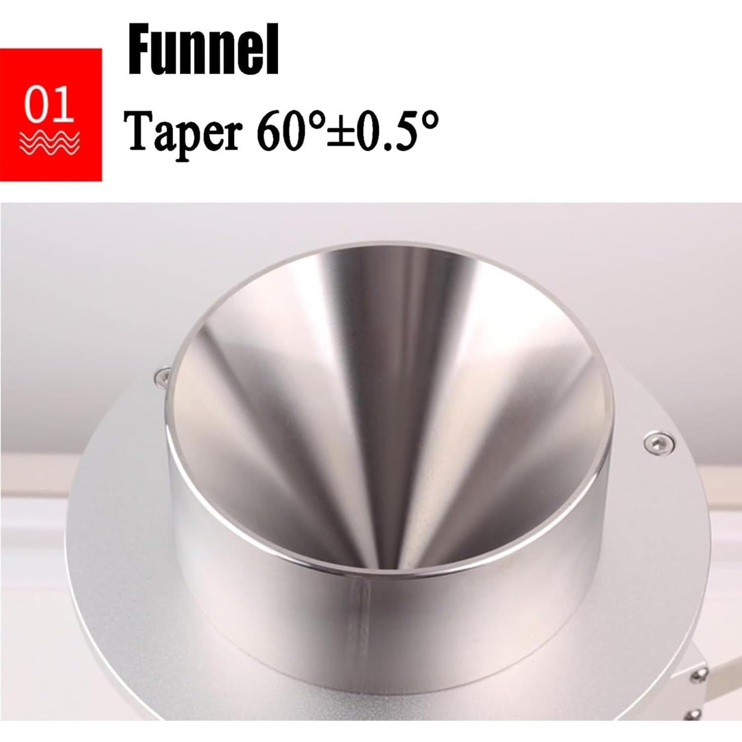 Tester kąta spoczynku proszku, przyrząd do pomiaru kąta osadzania kurzu, lejek ze stali nierdzewnej 60°±0,5°, dysk 80 mm, port wylotowy 5 mm do pomiaru proszku