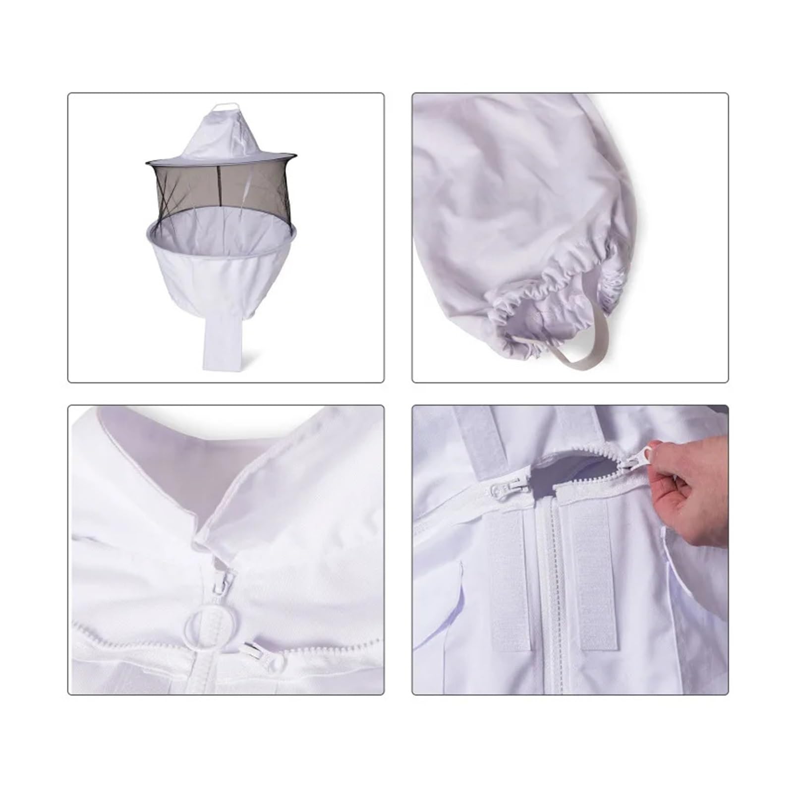 Bienenabweisende Kleidung, Imkerei-Schutzkleidung, Ganzkörperanzug, Hut, Kittel, Bienenanzug, Ausrüstung, Schleier, Hut, Imkerkleidung(XL)