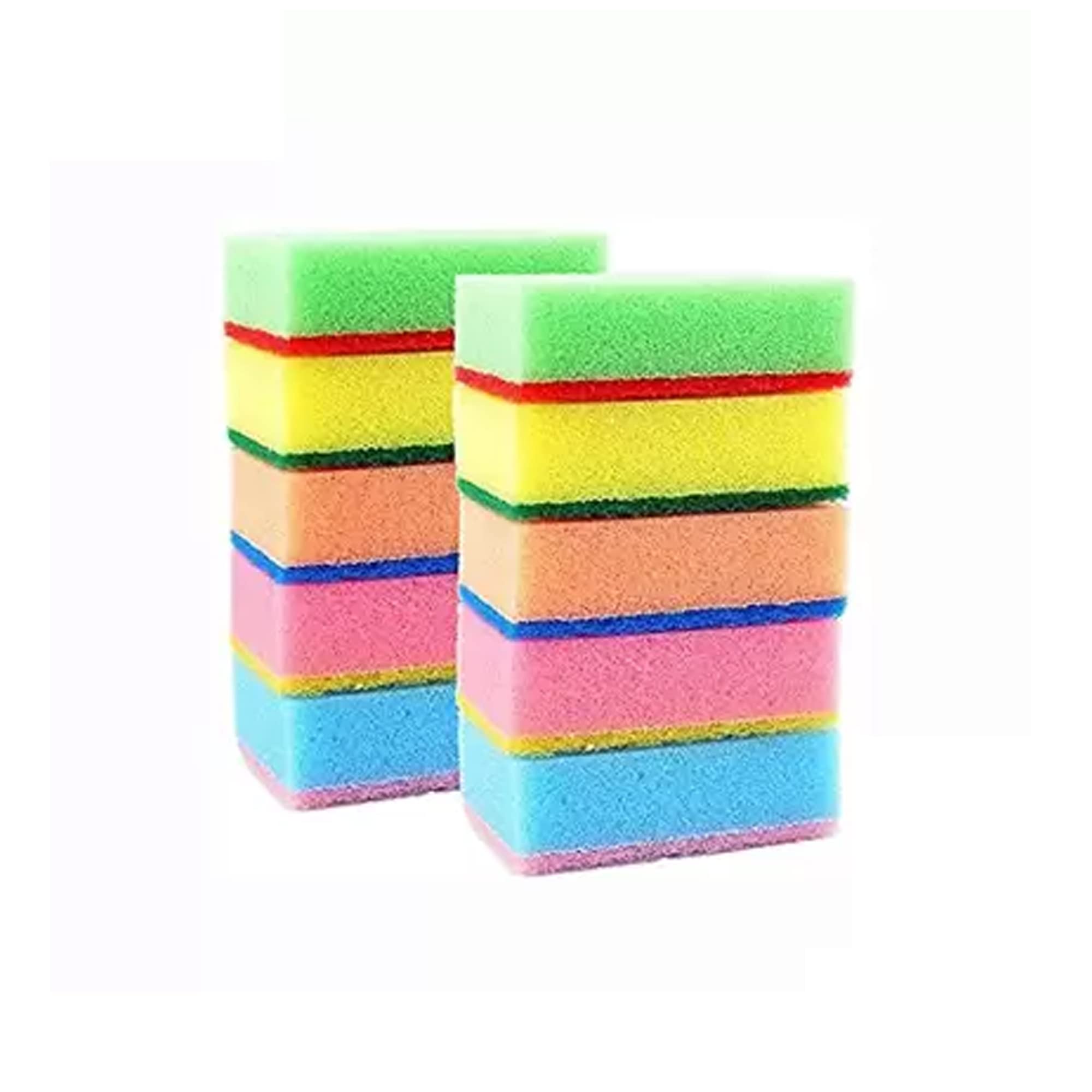 Reusable Kitchen Sponge Vileda Rainbow Foam Sponge Scourers - 10 Pack ...