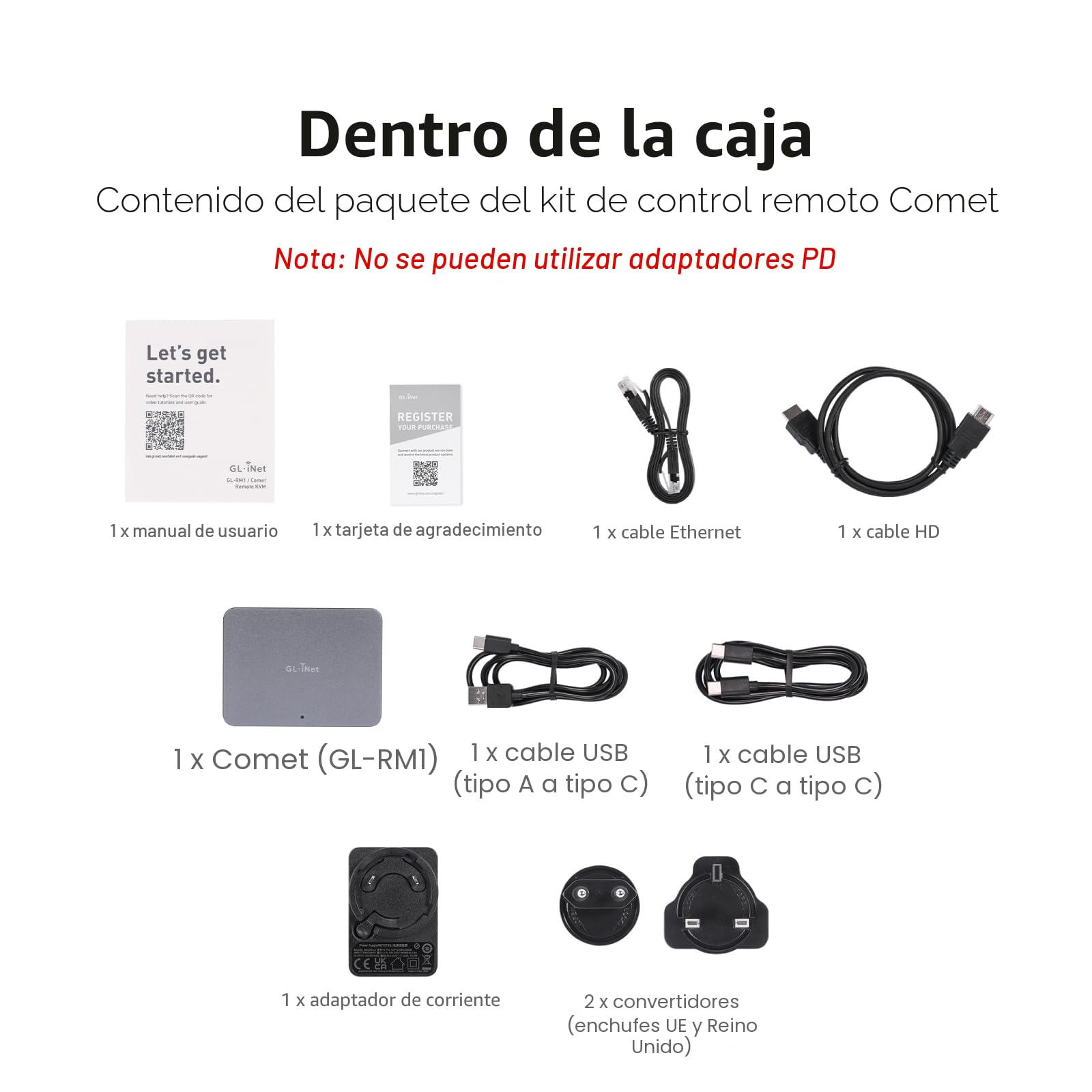 GL.iNet Comet (GL-RM1),Control KVM Remoto de Internet,4K@30Fps,Soporte Tailscale,Control Remoto de Teclado, Video y Ratón para Teletrabajo, Centros de Datos, Gestión de TI y Aplicaciones Industriales