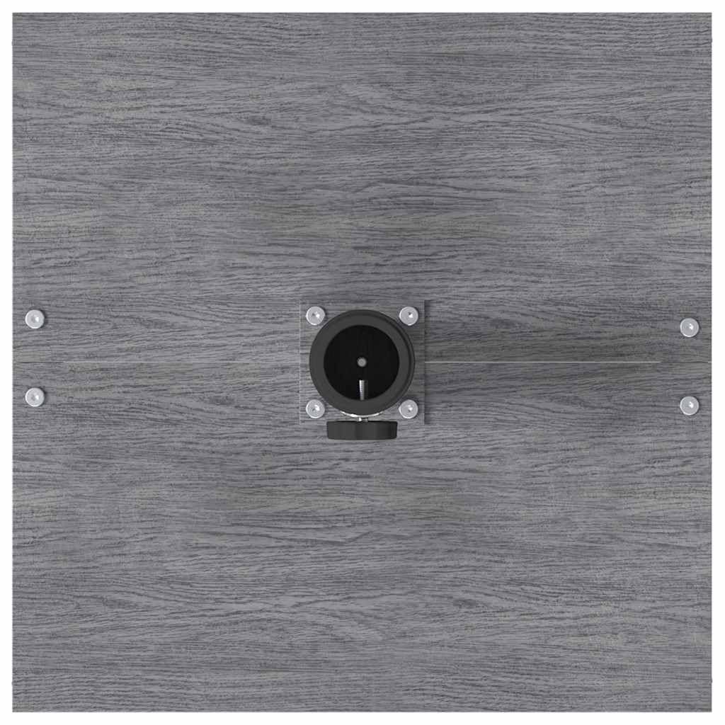 Supporto per ombrellone grigio scuro, effetto legno, 45 x 45 x 31 cm, base in acciaio, con ruote, per balcone, terrazzo, giardino