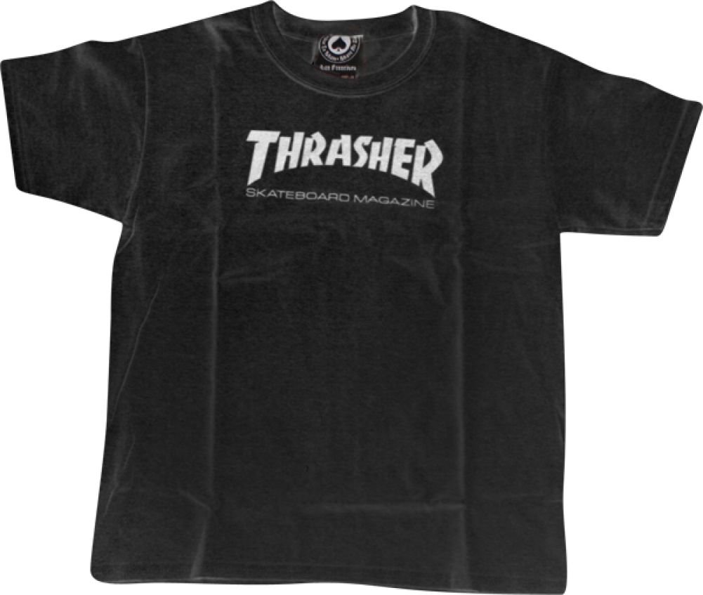 Magazine Mag Logo Black Youth T-Shirt - Youth Large
