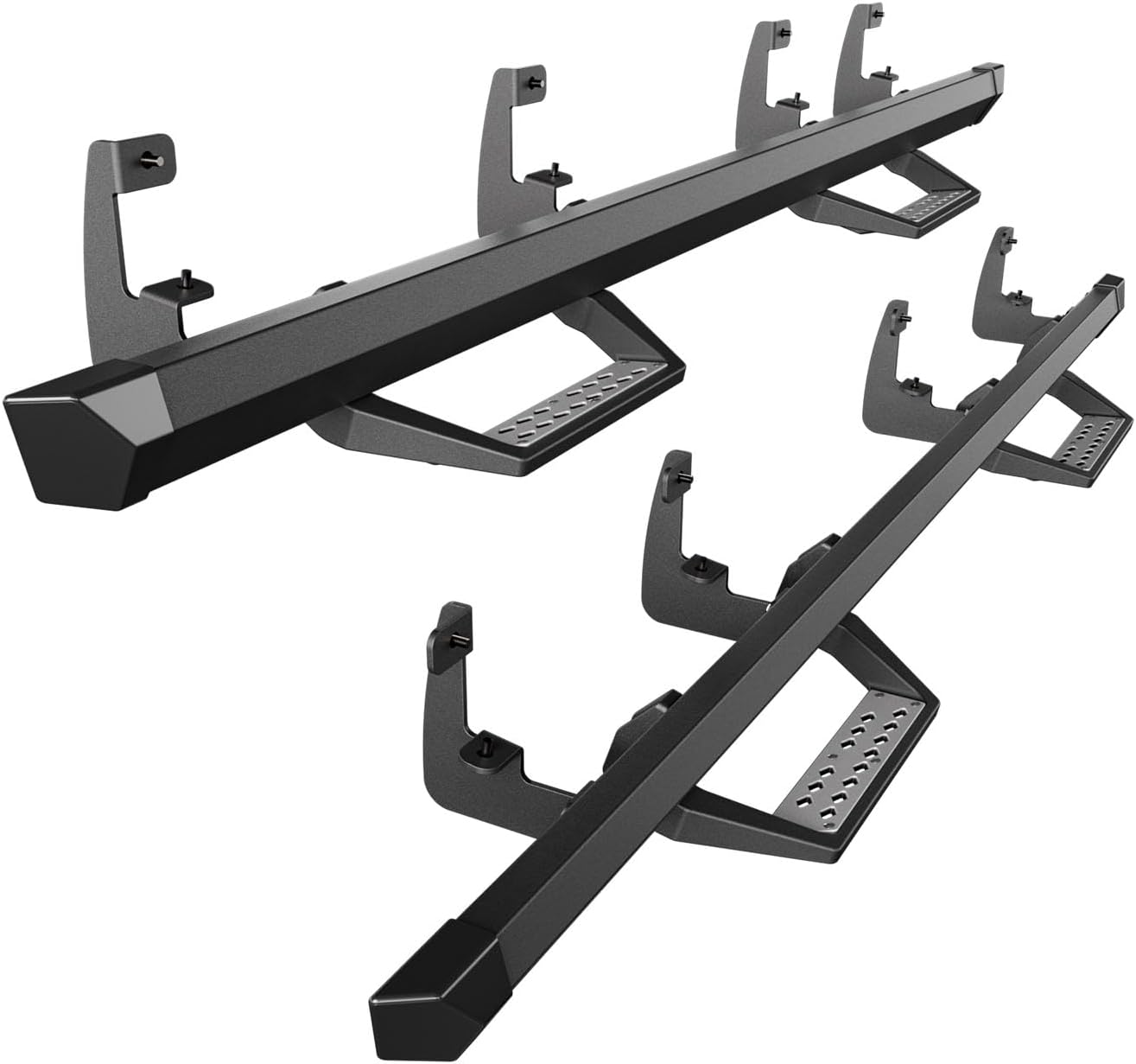 SZYANG Running Boards Compatible with 2019-2026 Chevy Silverado GMC Sierra 1500 Crew Cab 2020+ 2500 3500 HD Rock Slider Rail Step Bars Replacement for 2019-2026 Chevy Silverado Accessories (Silver)