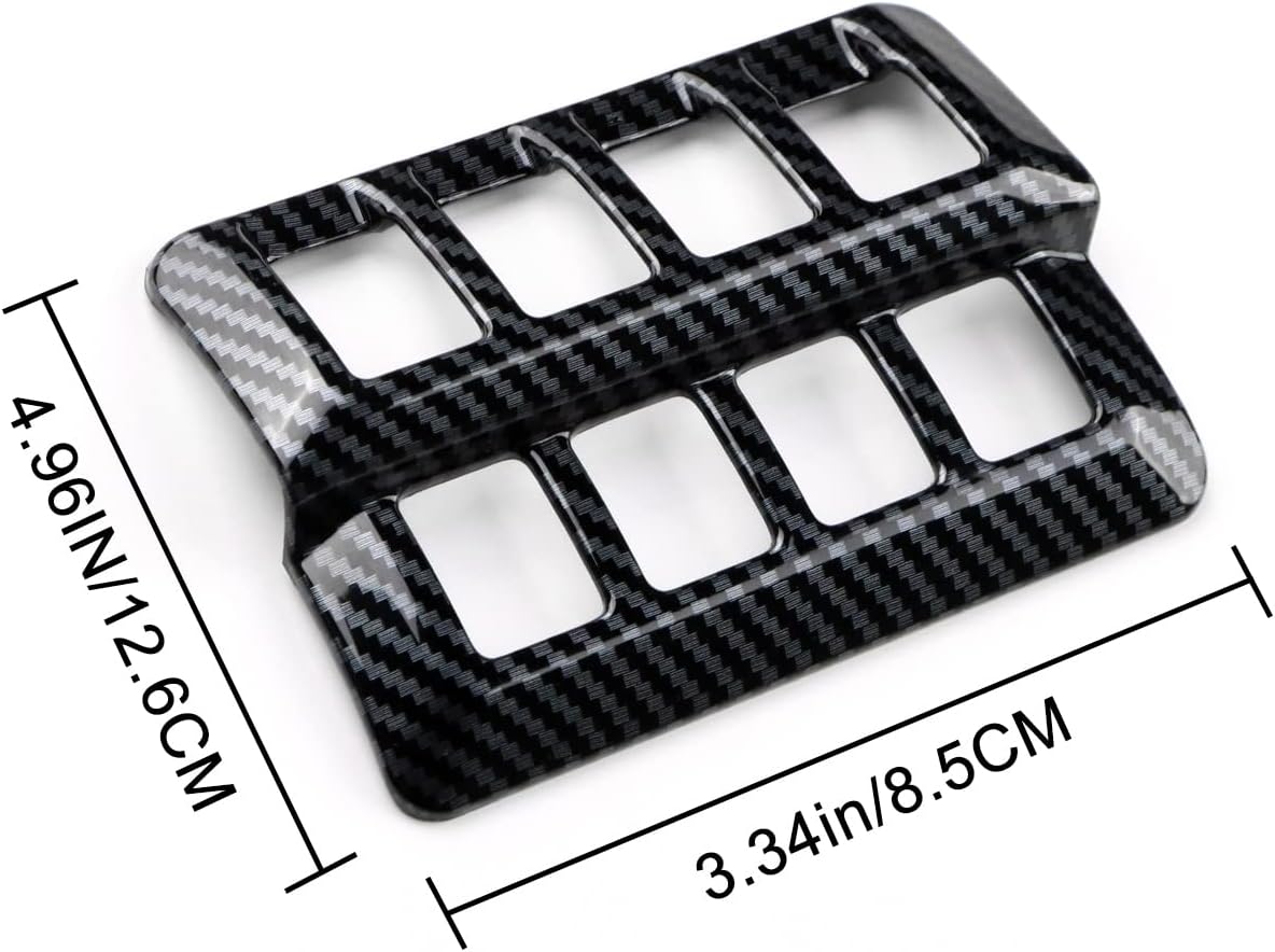 KUNGKIC for 2023 Subaru WRX VB S4 STI Base GT Limited Premium Car Control Switch Panel Sticker Cover Interior Frame Trim Decoration Accessories Carbon Fiber Pattern ABS