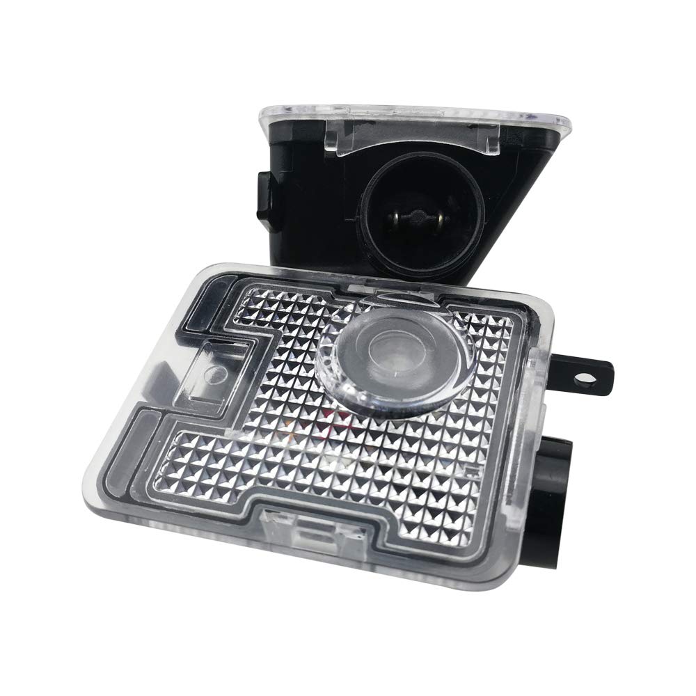 OKL CPARTS 2 Piezas De Proyector De Espejo Lateral Con Logotipo De Charco, Luz De Bienvenida Compatible Con Focus RS C-MAX, S-MAX, Kuga, Mondeo ( Logotipo De Línea ST 04