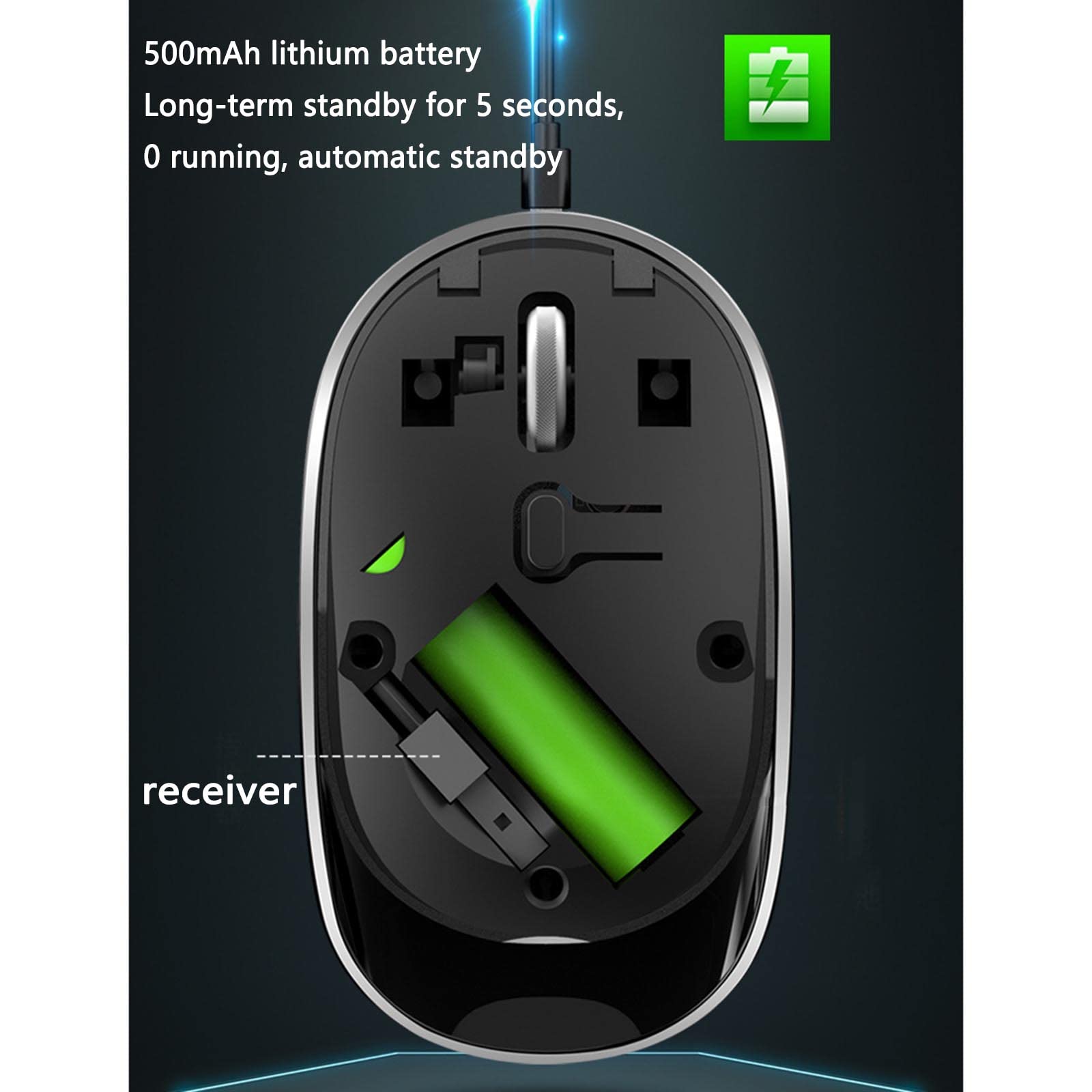 Mysz Mysz bezprzewodowa Mysz komputerowa do laptopa USB do gier Bluetooth Ergonomiczna mysz Urządzenie wskazujące Fotoelektryczny akumulator Możliwość przełączania DPI Wsparcie Ergonomia