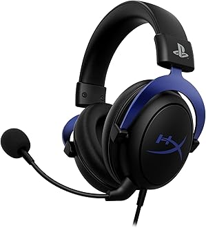 HyperX Cloud - Gaming Headset, PlayStation Official Licensed Product, for PS5 and PS4, Memory Foam Comfort, Noise-Cancelling mic, Durable Aluminum Frame