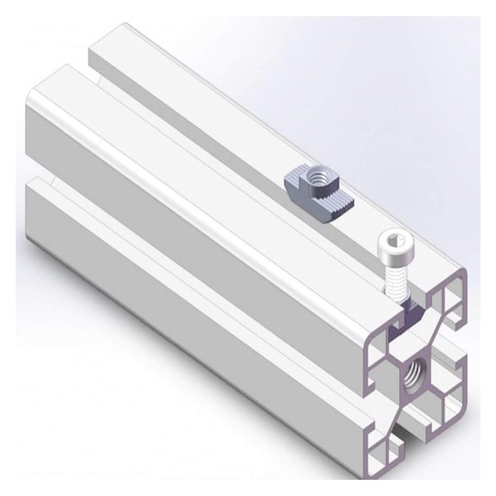 Perfil De Aluminio 20 X 20 L, Tipo I, Ranura 5 (ligero), Anodizado En Plata  De Aluminio, 20 X 20, Perfil De Aluminio 20 X 20, Perfil De Sistema De  Montaje 1500 Mm