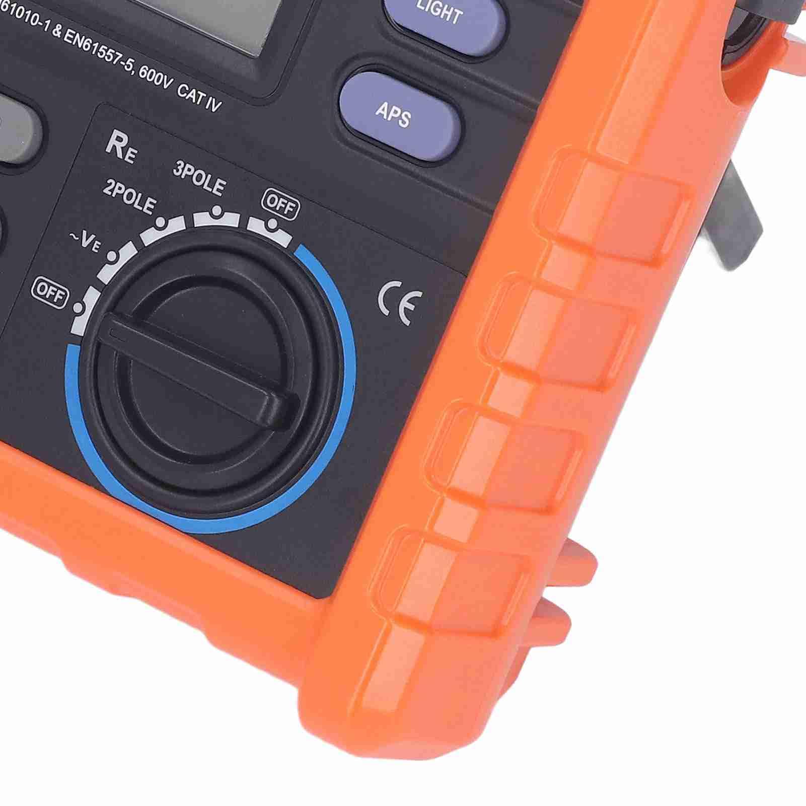 Generic Tester Rezystancji Uziemienia Cyfrowy Wyświetlacz LCD Trwały Miernik Rezystancji w środowiskach Wysokiego Napięcia ABS 600 V