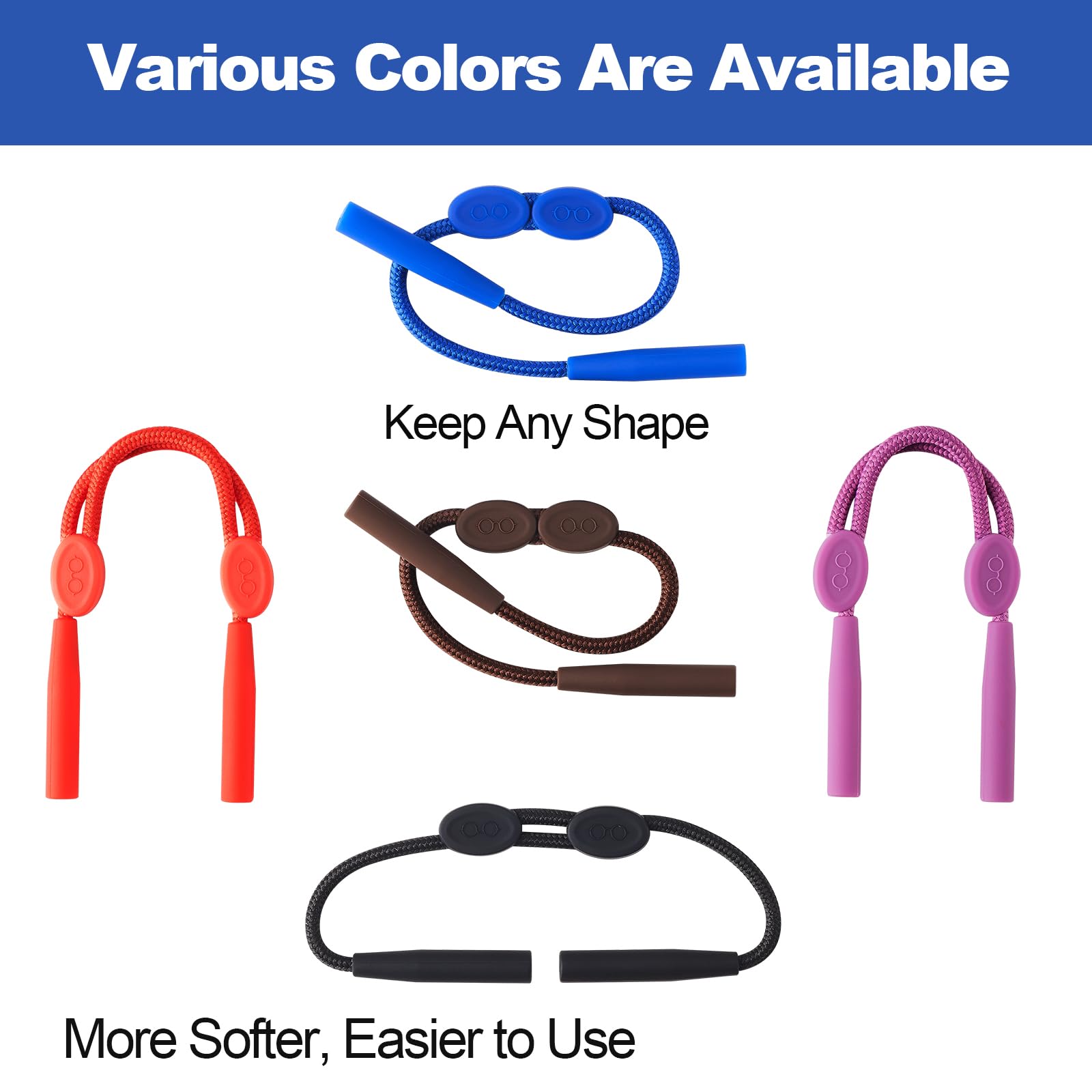 Correa para gafas de sol para niños (6.5-10 pulgadas), correa ajustable para gafas de sol deportivas, soporte para gafas de sol para niños