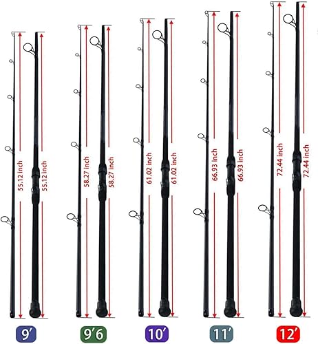 Miniatura 2 de LITTMA Caña de surf Spinning LITTMA - Cañas de surf de agua salada de 12 pies, 9 pies, 10 pies, 11 pies, caña de surf de grafito, caña de surf de