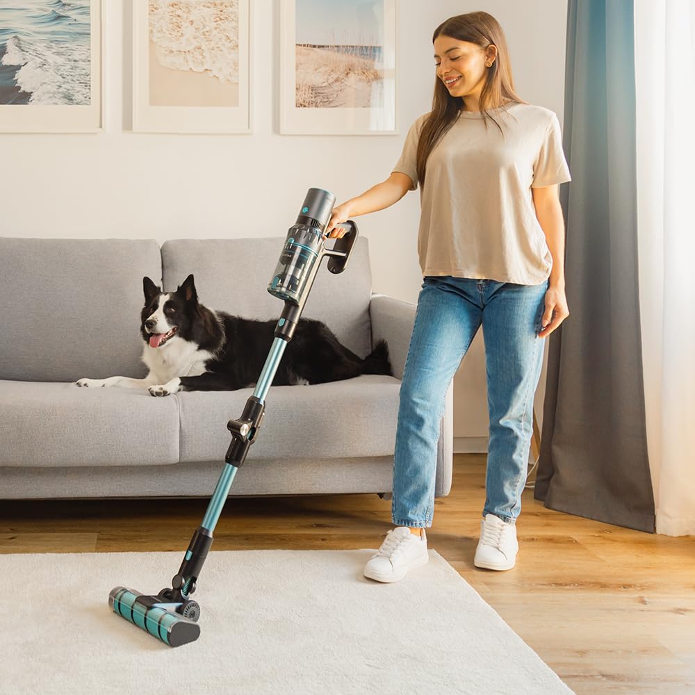 Cecotec Kabelloser Stielstaubsauger Conga Rockstar 3500 Storm Flex Animal. 3 in 1, Parallelzyklon, 500 W, 30 kPa, 150 AW, 70 Minuten Laufzeit, Flexibler Schlauch, Jalisco-Bürste, Zubehör für Tiere