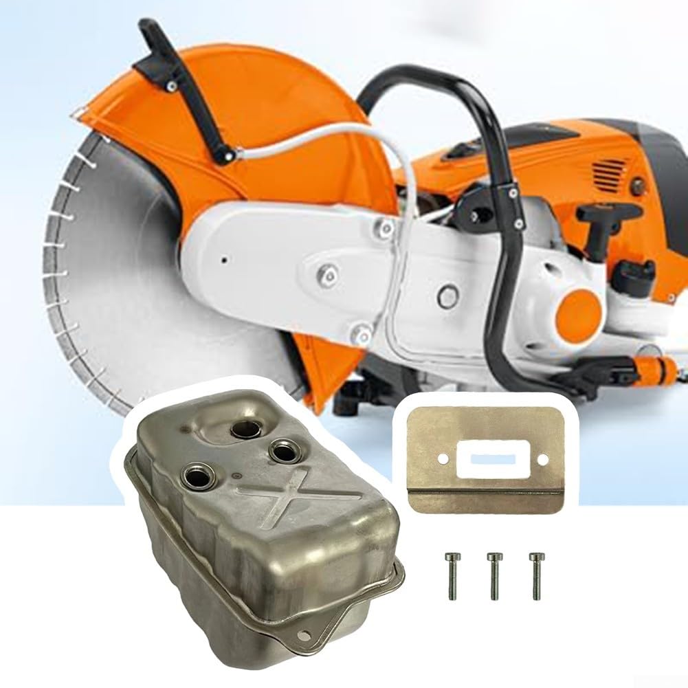 Schalldämpfer Set, für TS800 TS700 Kompatibel mit 4224 140 0605 Trennsäge Zubehör, aus Stahl mit geringer Resonanz und hoher Hitzetoleranz, Geräuschreduzierung (1 SET)