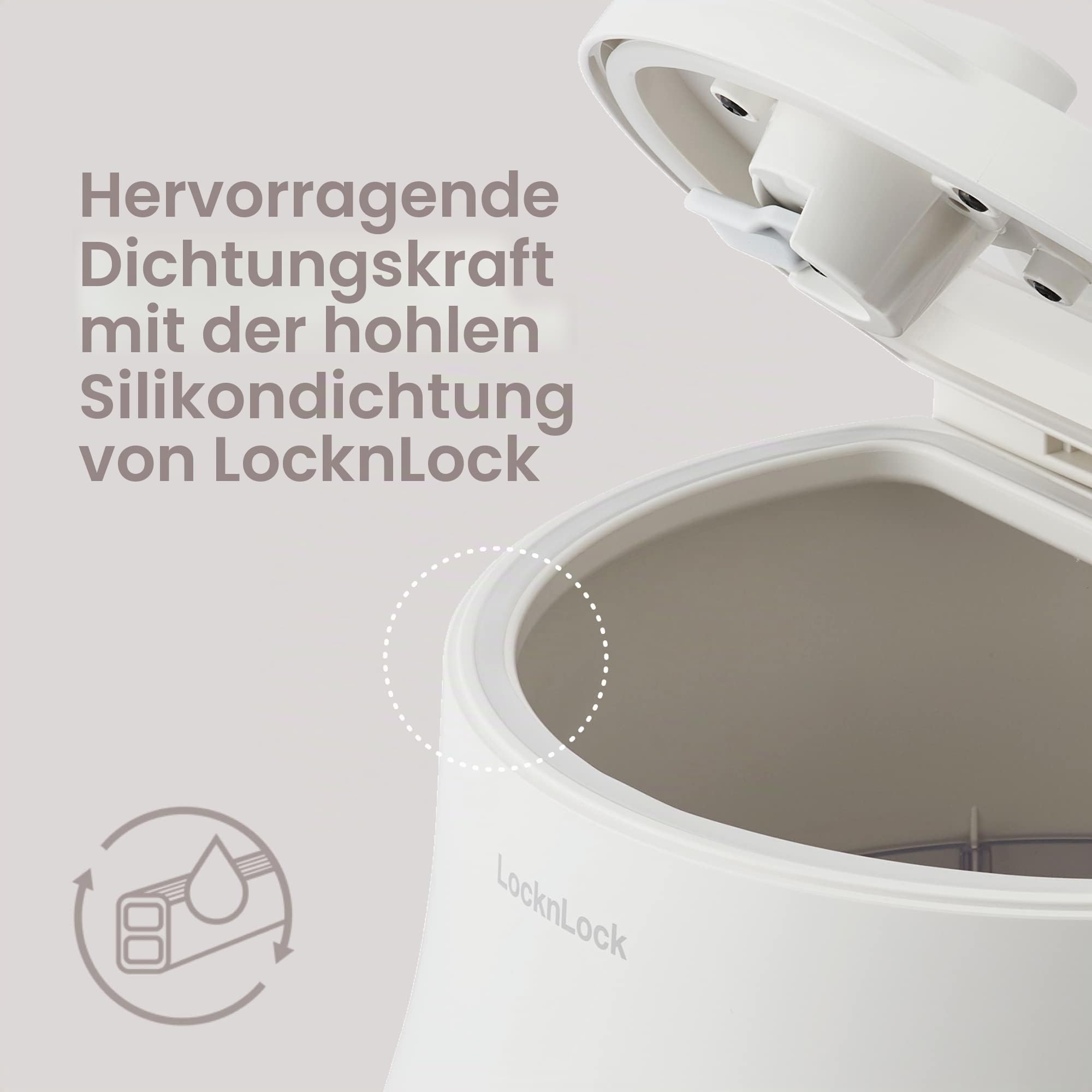 LocknLock Vakuumbehälter optimiert für die Aufbewahrung von getrockneten Lebensmitteln, 10 kg, 13,35 Liter, 56,4 Tassen