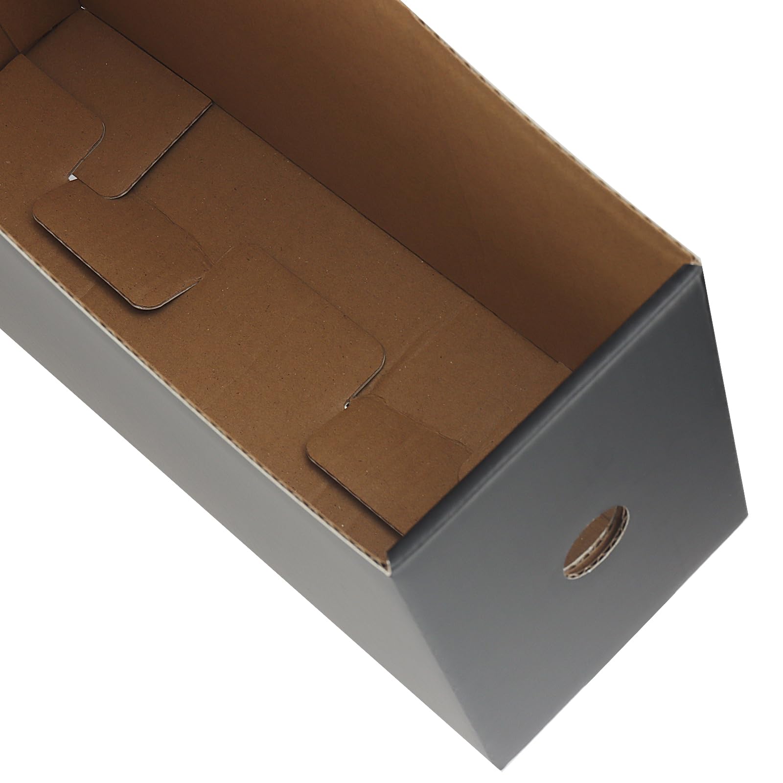 Lot de 12 Porte-revues A4 en Papier Kraft, Organiseur de Bureau pour Documents, Fournitures de Bureau, 26 x 9 x 27 cm, Noir