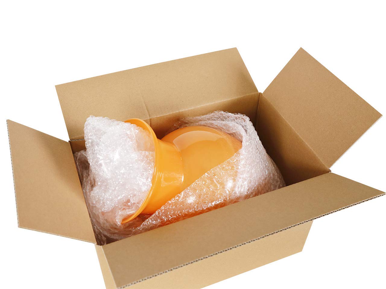 2 Rollen Luftpolsterfolie 75cm x 50m, CARTONARA Polsterfolie 60my transparent, Verpackungsfolie als Füllmaterial zum Schutz von empfindlichen Gegenständen