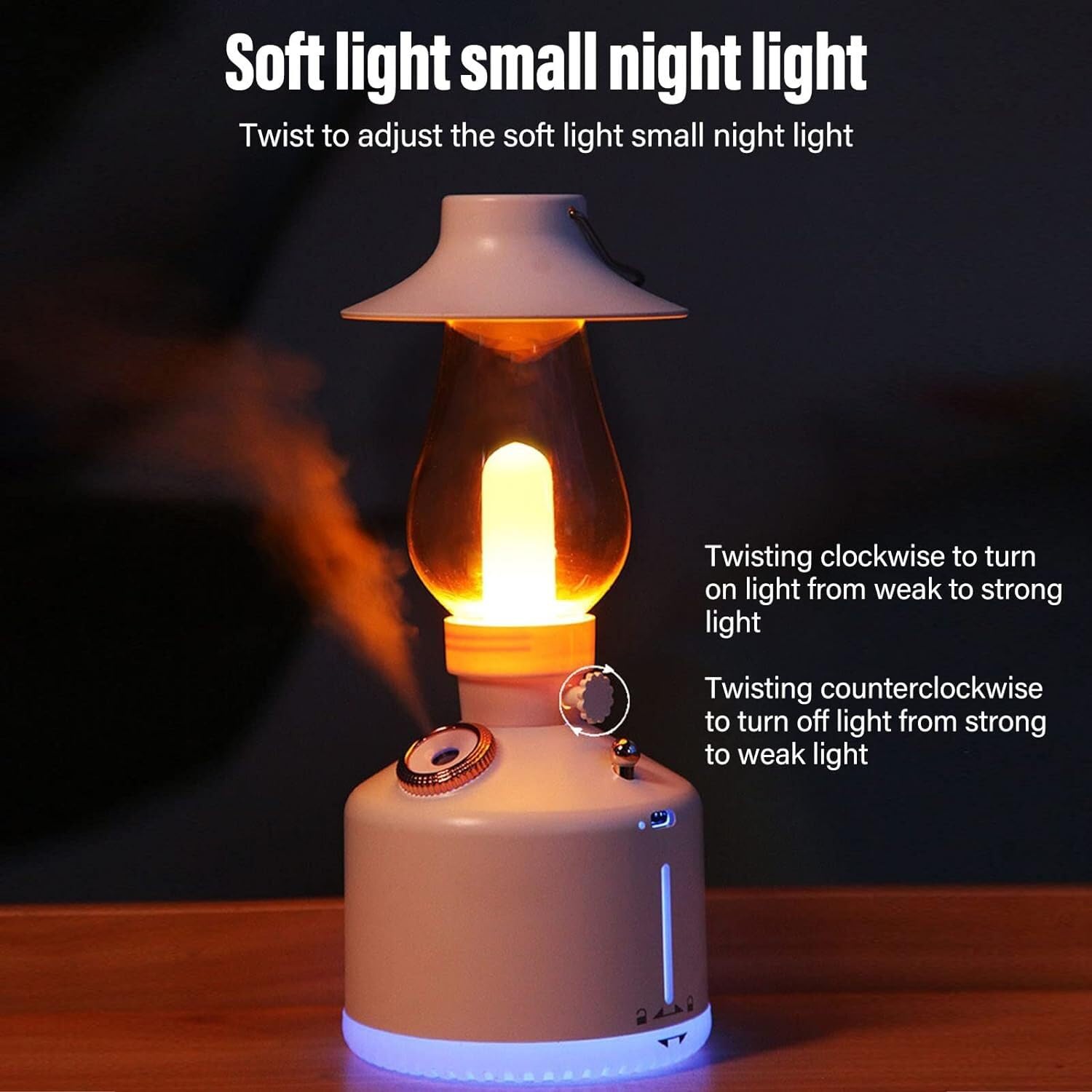 per Uso Domestico Umidificatore a Luce temporale USB Umidificazione dell'Aria Spray LED Luce Notturna Colorata Creativa