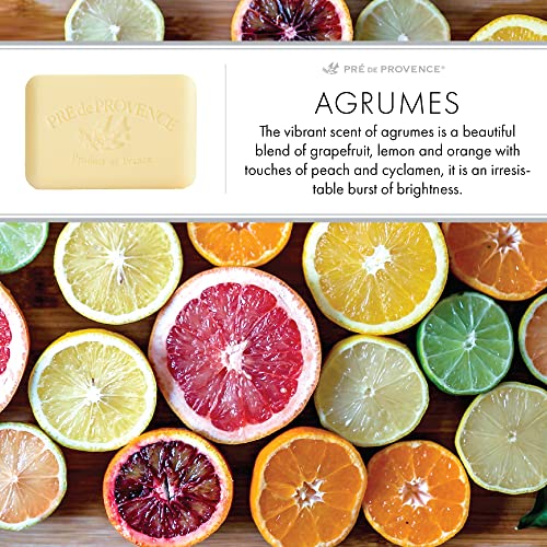 Image of Pre de Provence Artisanal Soap Bar, Enriched with Organic Shea Butter, Natural French Skincare, Quad Milled for Rich Smooth Lather, 8.8 Ounce, Agrumes