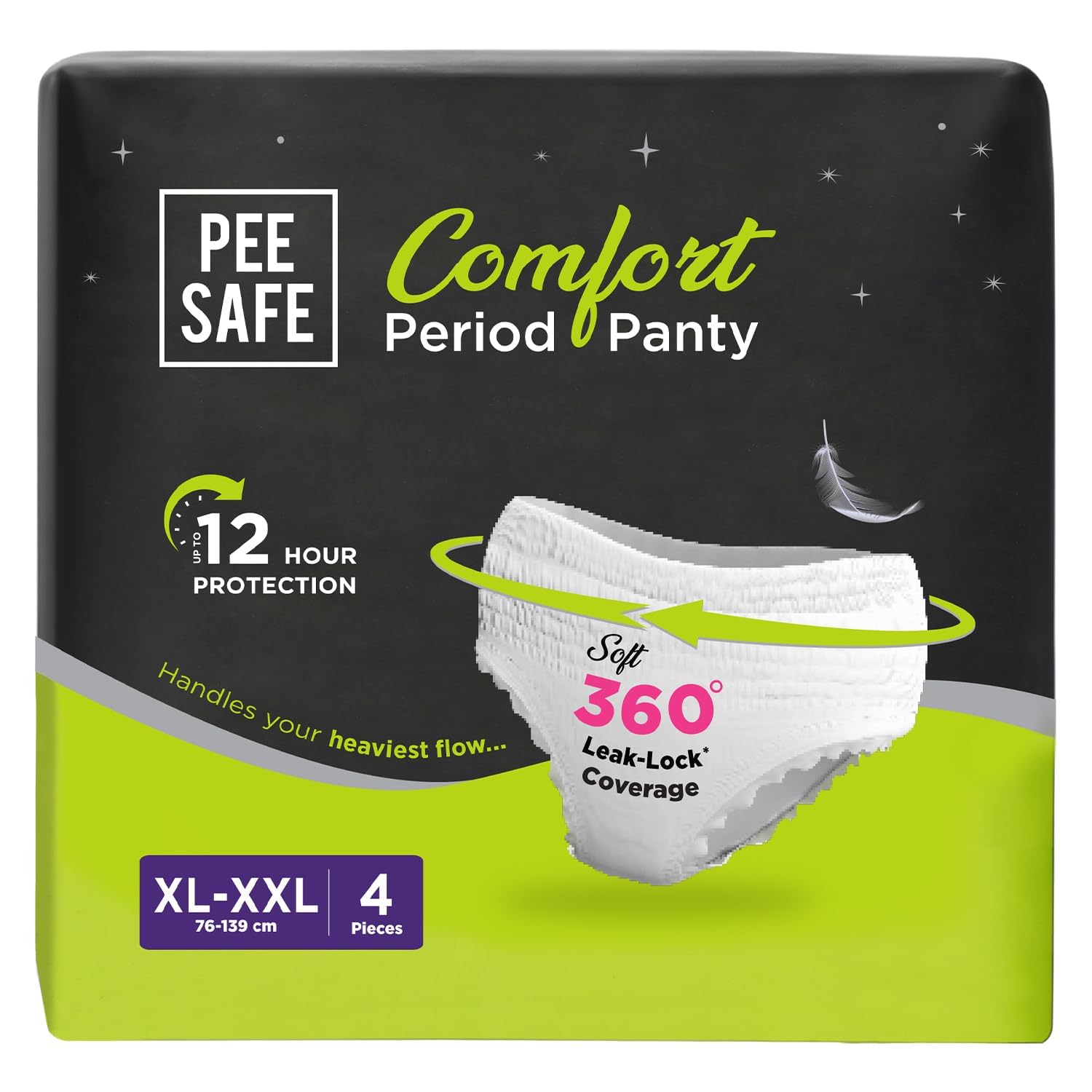Pee Safe Disposable Period Panties | XL-XXL | 4 Panties | 360° Protection | 12 Hr Protection | Leak Proof | Overnight Comfort | Rash & Toxin Free | Seamless Fit-image-22