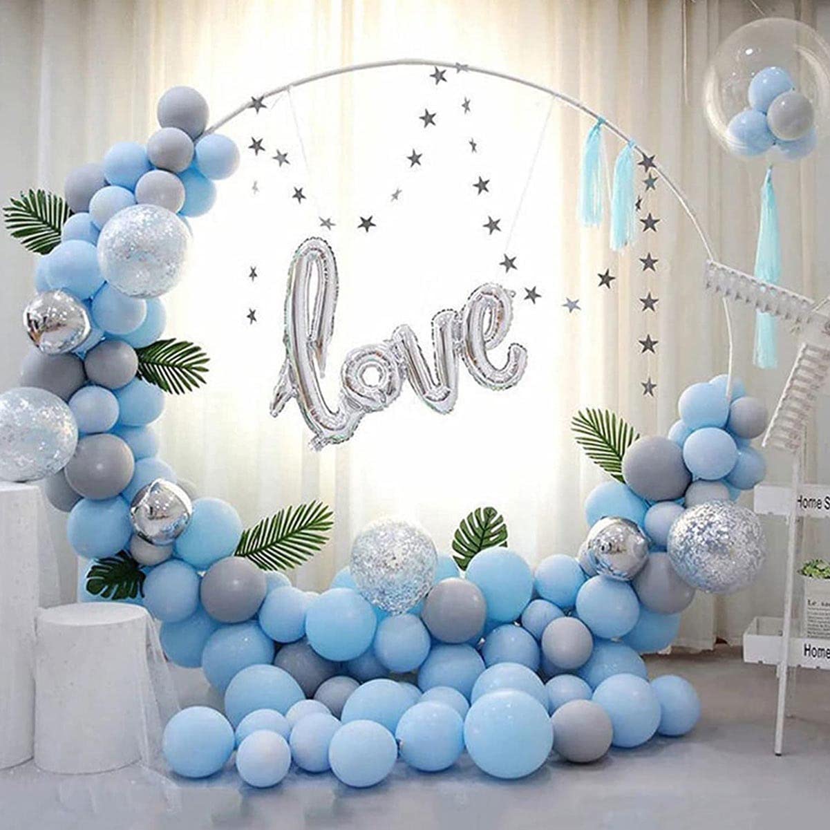 Zestaw metalowych łuków balonowych na przyjęcie urodzinowe i dekoracje na baby shower, klasyczny łuk kwiatowy do ogrodu, na zewnątrz, z 1 m, 1,5 m, 2 m i 2,6 m, złoty