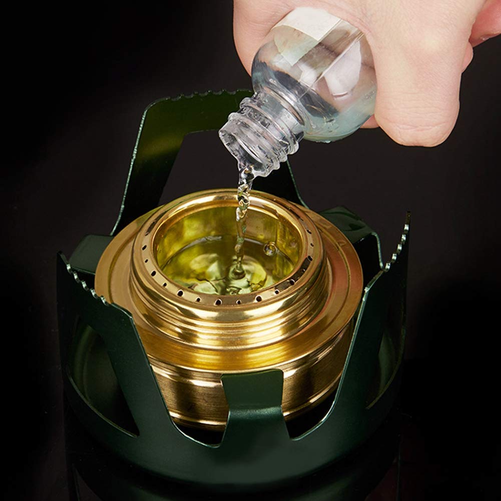 Mini Réchaud à Alcool En Laiton – Brûleur Léger Pour Camping – Neuf