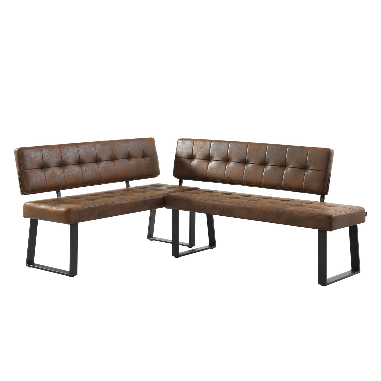 B&D home Banc d'angle de salle à manger avec dossier, rembourrage en mousse froide, 196