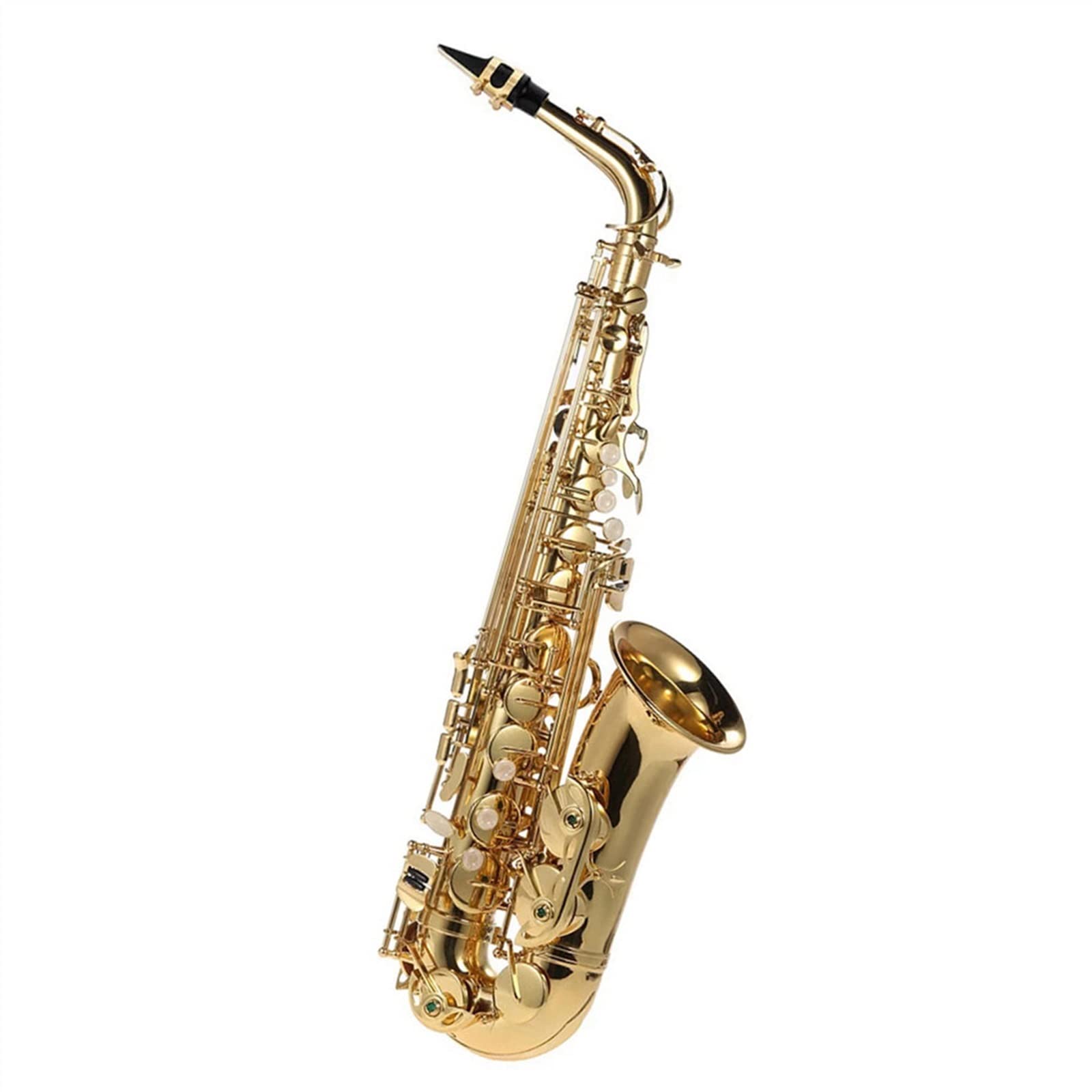 Saxophon Student Es-Alt-Saxophon, Messing, Lackiertes Gold, E-Saxophon, Holzblasinstrument Mit Gepolstertem Koffer