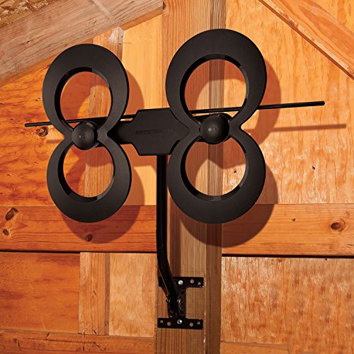 Antennas Direct Clearstream 4Max Uhf Vhf Indoor Outdoor Tv Antenna, Multi-Directional, 70+ Mile Range, Uhd 4K, Nextgen Tv – W/ 20-Inch Mast (Black) #TOP6