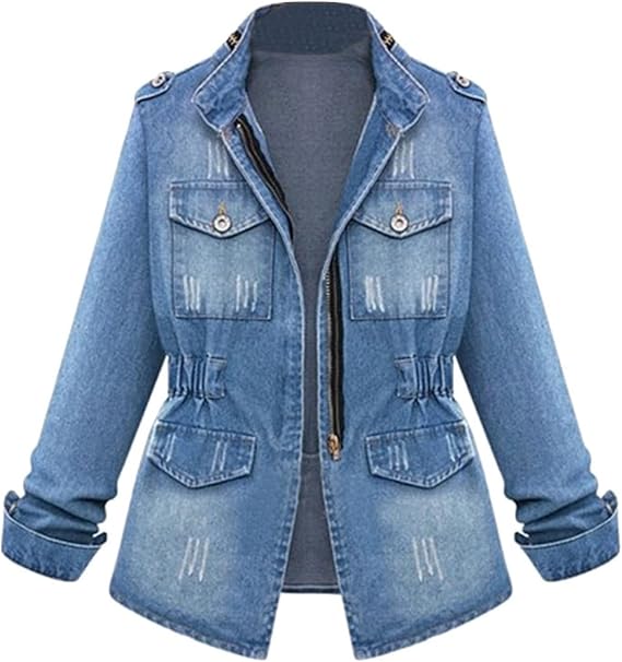 Dazajoo Denim Jacket for Women Oversized Fashion Shacket