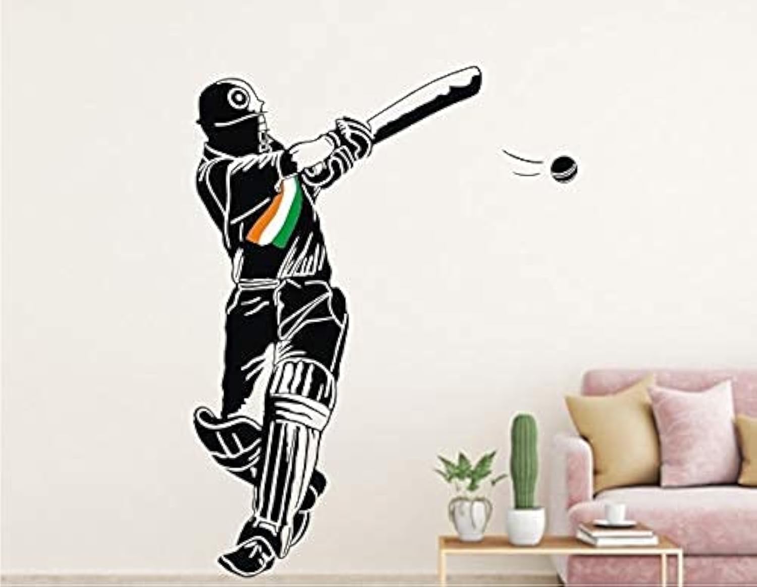 Heaven Decors Cricket - Playing Cricket Wall Sticker - for Bedroom, Living Room (Ideal Size on Wall: 66 cm x 88 cm),Multicolour (B08XNJ4BHP) Amazon Price History, Amazon Price Tracker