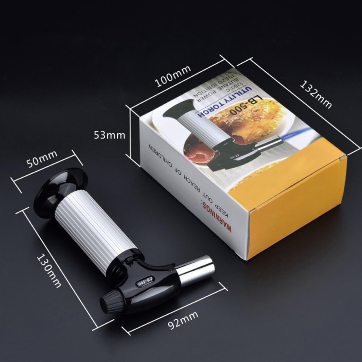 2 Stück Schweißpistole mit Ergonomischem Design aus Edelstahl Leicht und Kompakt als Grillanzünder für Camping und Outdoor Einsätze