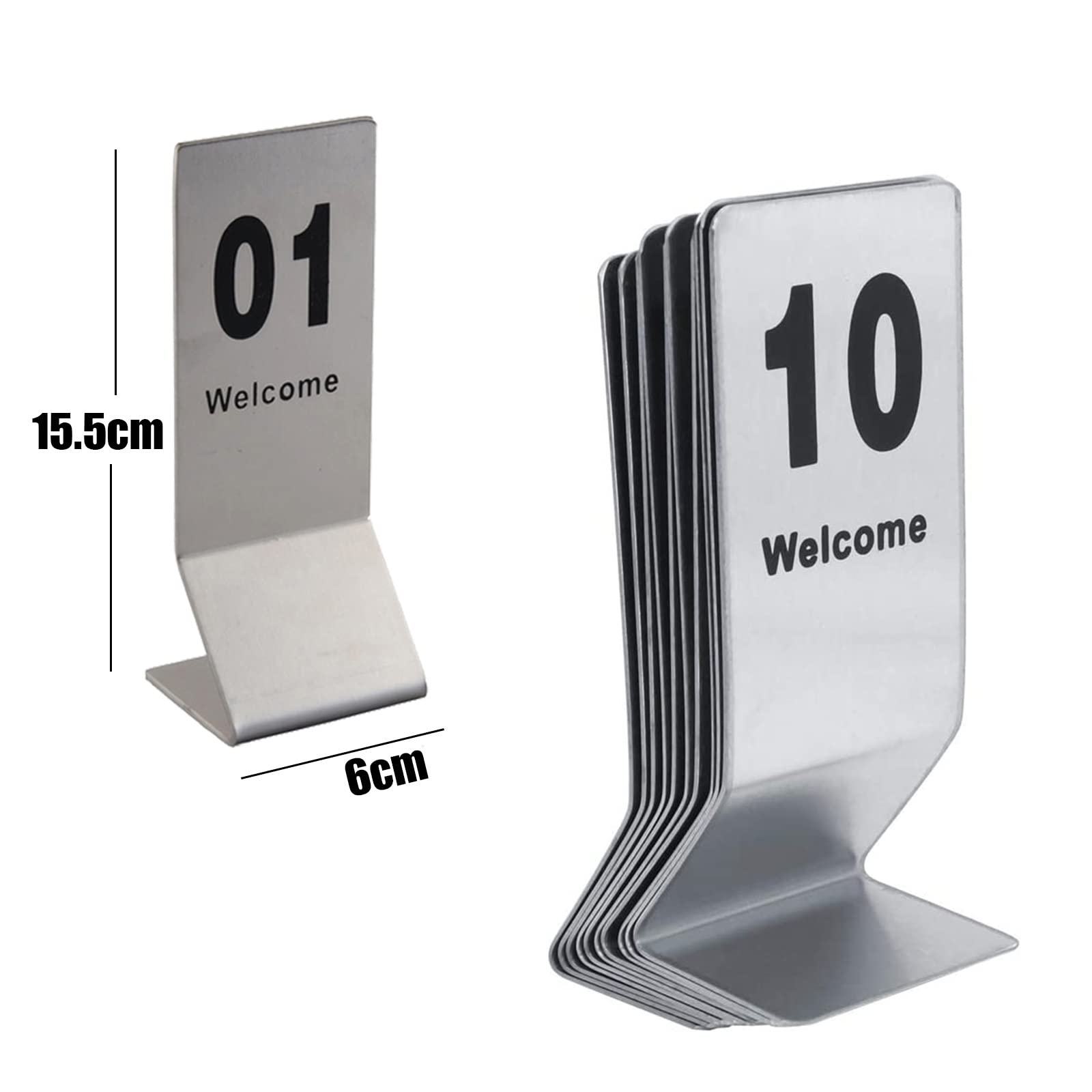 Placas con números, Números de mesa doble cara del 1 al 25 y 50. Letrero reservada(1-50)