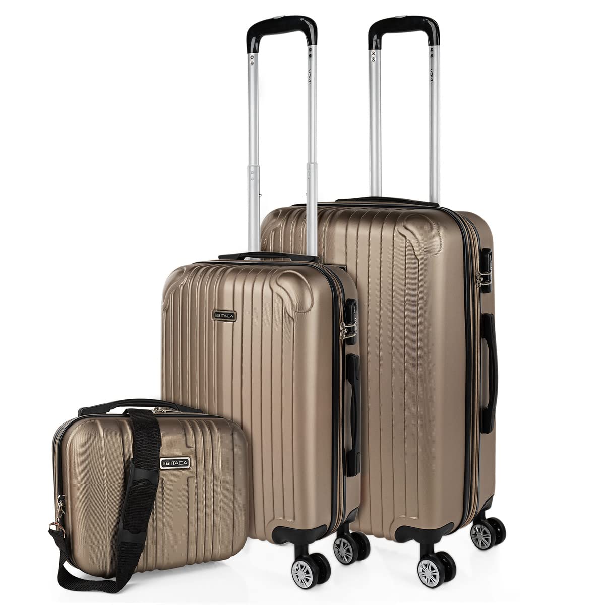 ITACA - Maletas Grandes De Viaje Rígidas Ligeras con 4 Doble Rueda 360° Maleta Grande 23 Kilos Alta Resistencia Extensible Maleta XL Duradera, Mandarina — view 73
