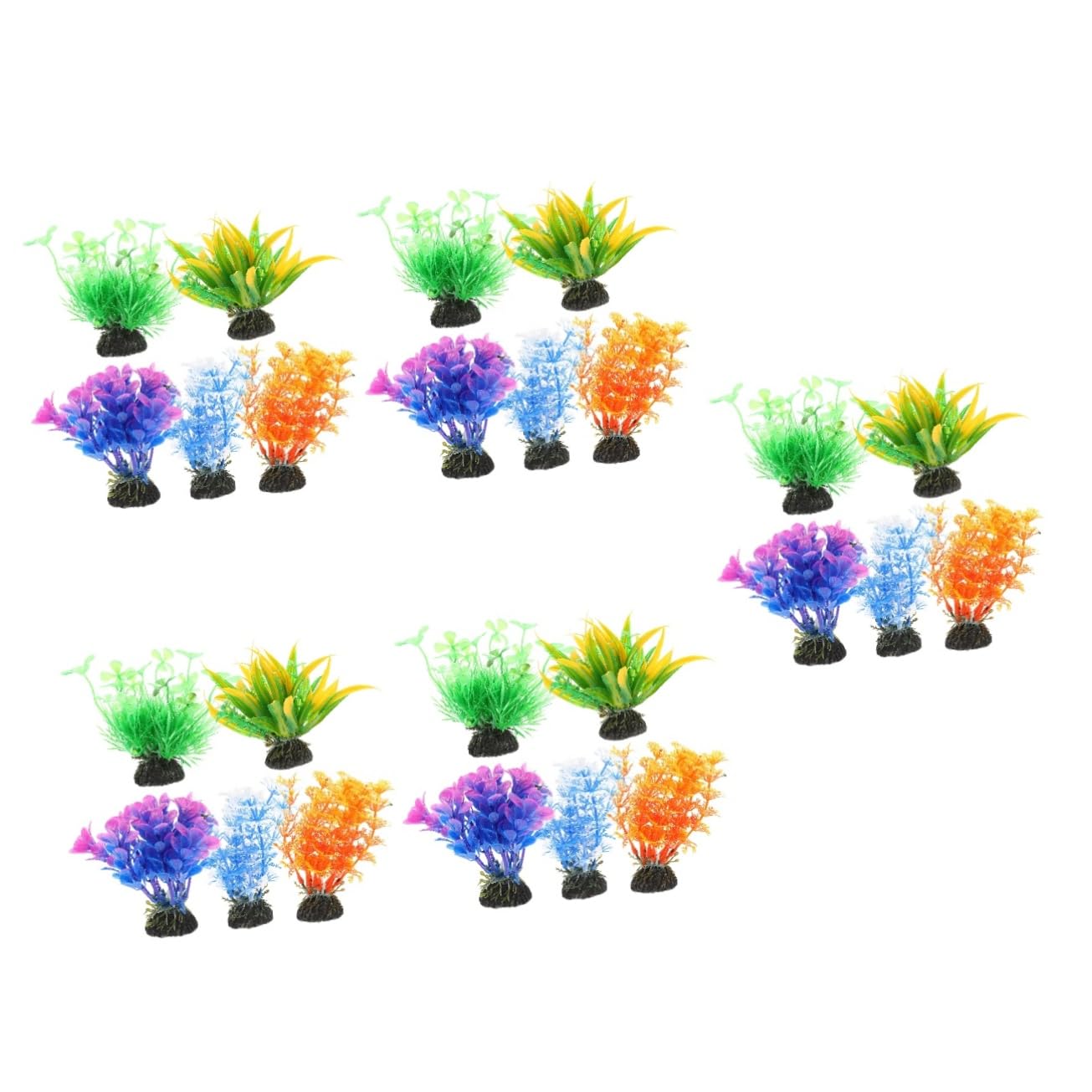Alipis 5 Set Piante Acquatiche Artificiali per Acquari Decorazioni per Realistiche E Sicure Ornamentali per Domestici E Uffici 5 Pezzi*5