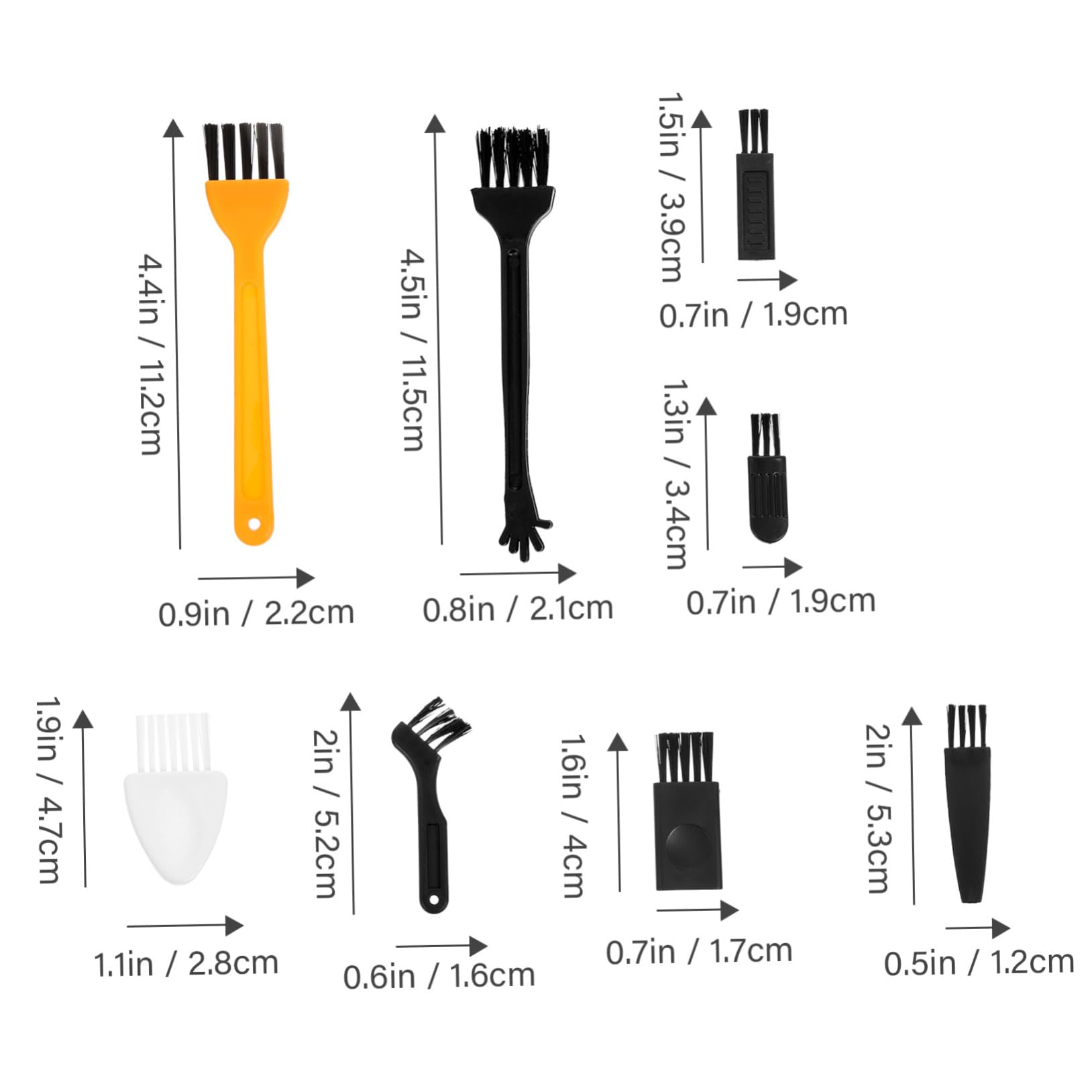 OSOLADY Small Cleaning Brush Set 48pcs Hair Clipper Gap Razor Blade Cleaner for Barber Brush Neck Duster