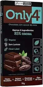 Chocolate 85% Cacau Sem Lactose Vegano Only4 80G