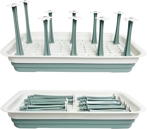 Miniatura 5 de Estante de secado grande para encimera, ideal para botellas de agua aisladas, vasos para beber, botellas deportivas